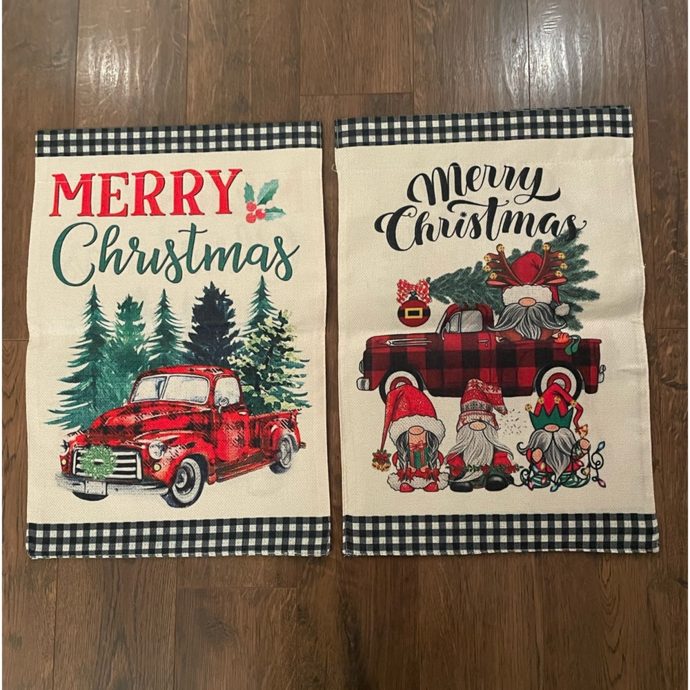 Merry Christmas flags (pack of 2)